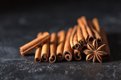 a stack of cinnamon sticks